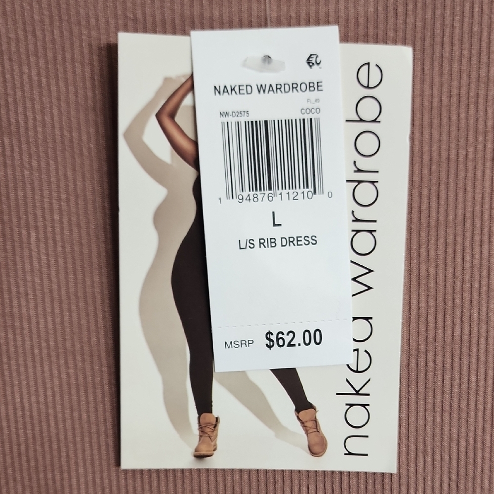 Naked Wardrobe Mauve Long Sleeve Dress - Picture 3 of 6